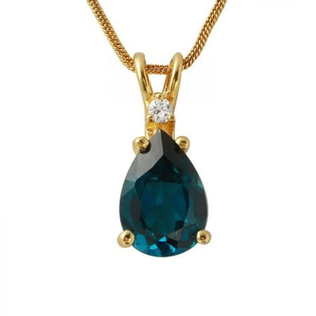 Foreli 2.3CTW Topaz And Topaz 14K Yellow Gold Necklace