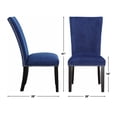 thumbnail image 4 of Steve Silver Camila Blue Velvet Upholstered Dining Side Chairs, Set of 2, 4 of 6