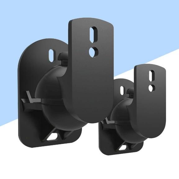 Kesenlong speaker holder 1 Pair Surround Sound Wall Bracket Speaker Wall Mount Brackets Holder Stand (Black)