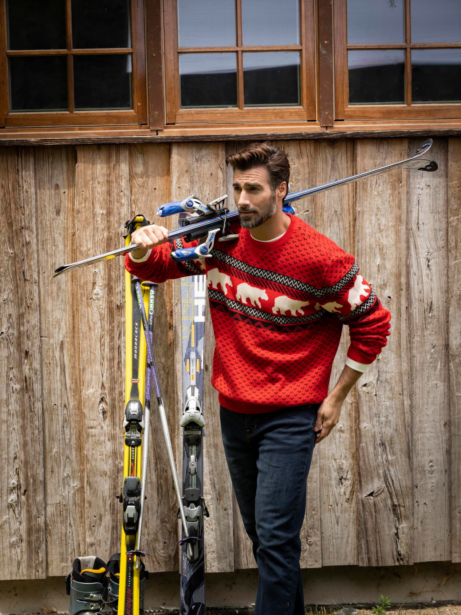 Chaps Men's Holiday Bear Crewneck Sweater - Sizes XS up to 4XB