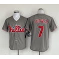 thumbnail image 1 of Nueva Camiseta De Béisbol Cardigan Phillies Baseball #7 Turner Summer Sportswear Gray-Xxxl(56), 1 of 2