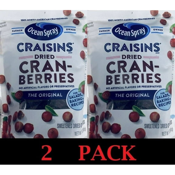 2x Ocean Spray THE ORIGINAL Craisins Dried Cranberries 12 oz Bag - 2 PACK