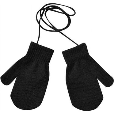 Gloves Solid Gloves Winter Knitted Children Cute Warm with String Gloves Women Gloves