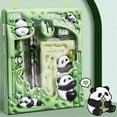 thumbnail image 4 of 12-pack School Supplies Set Including Pencils, Erasers, Ruler, Sharpener and Mini Scissors, with Cute School Supplies (Colorful Panda, Cats), 4 of 5