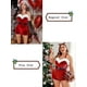 thumbnail image 5 of Disfraz sexy de Papá Noel para mujer, mameluco de terciopelo, pantalones cortos de Navidad, lencería, 5 of 5