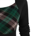 thumbnail image 3 of MSJUHEG Fall Dresses For Women 2023 Green Dress Women Plus Size Plaid Insert Mock Button Long Sleeve Dress Homecoming Dresses Green M, 3 of 5