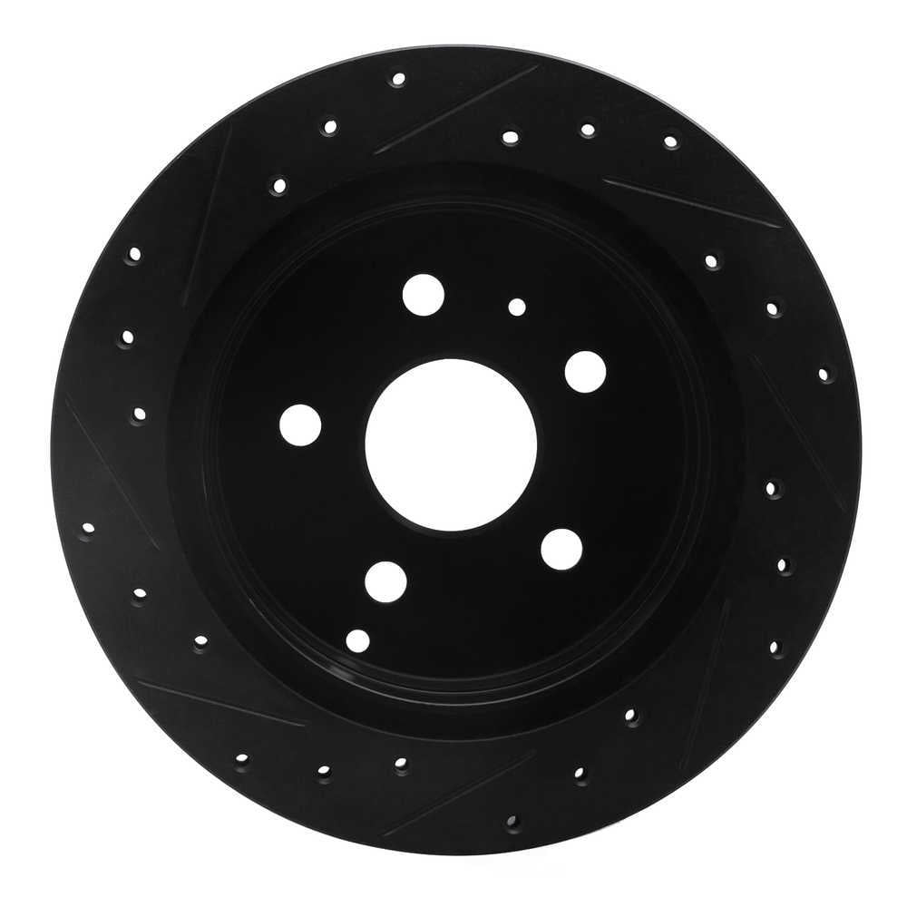 Dynamic Friction Company 633-48058R DFC Brake Rotor - Drilled And Slotted - Black