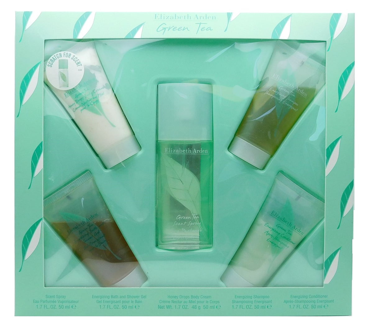 Green Tea Gift Set: Scent Spray, Energizing Bath and Shower Gel, Honey Drops Body Energizing Shampoo, Energizing Conditioner (each 1.7 Fl - Walmart.com