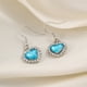 thumbnail image 5 of Pendientes para mujer, regalos para mujer, pendientes de corazón de melocotón coloridos, pendientes de cristal, representa el temporizador clásico., 5 of 5