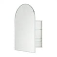 thumbnail image 2 of TEHOME Chrome Arched Medicine Cabinet, 24x36 inches, Recessed/Surface Mount, 2 of 15