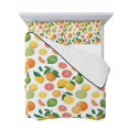 thumbnail image 7 of Quilts Twin Size Bedding Set, Summer Lemon Orange Lightweight Quilted Comforter, Farmhouse Tropical Fruit Watercolor Soft Reversible Bedspread Coverlet with Pillow Covers for All Season, 68" x 86", 7 of 7