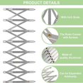 thumbnail image 2 of Sewing Gauge, Adjustable Expanding Sewing Gauge Button Guide Spacing Device for Buttons Pleats DIY Curtain Accessories,1 x foldable measuring ruler,Silver, 2 of 7
