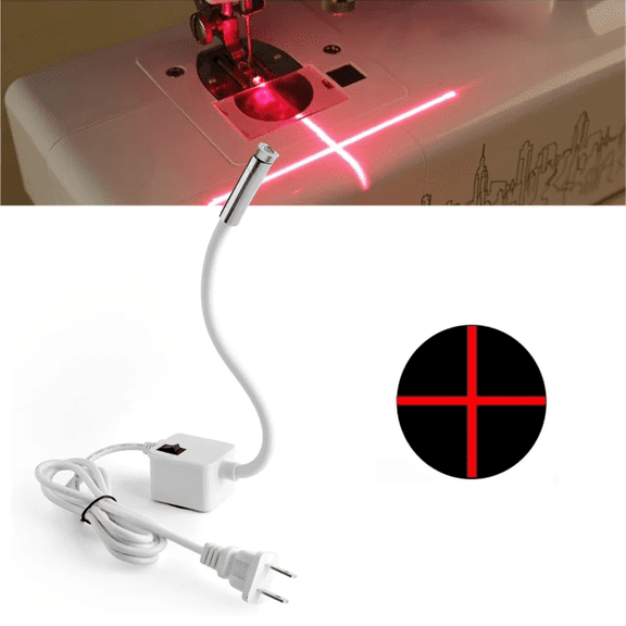 Professional Quilting Light with Magnetic Positioning | USB Red Laser Stitch Line Guide & Adjustable Arm for Sewing Machine Accuracy
