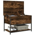 thumbnail image 3 of vidaXL Banc de Rangement Chêne Fumé 70x42,5x47 cm Bois Manufacturé, 3 of 5