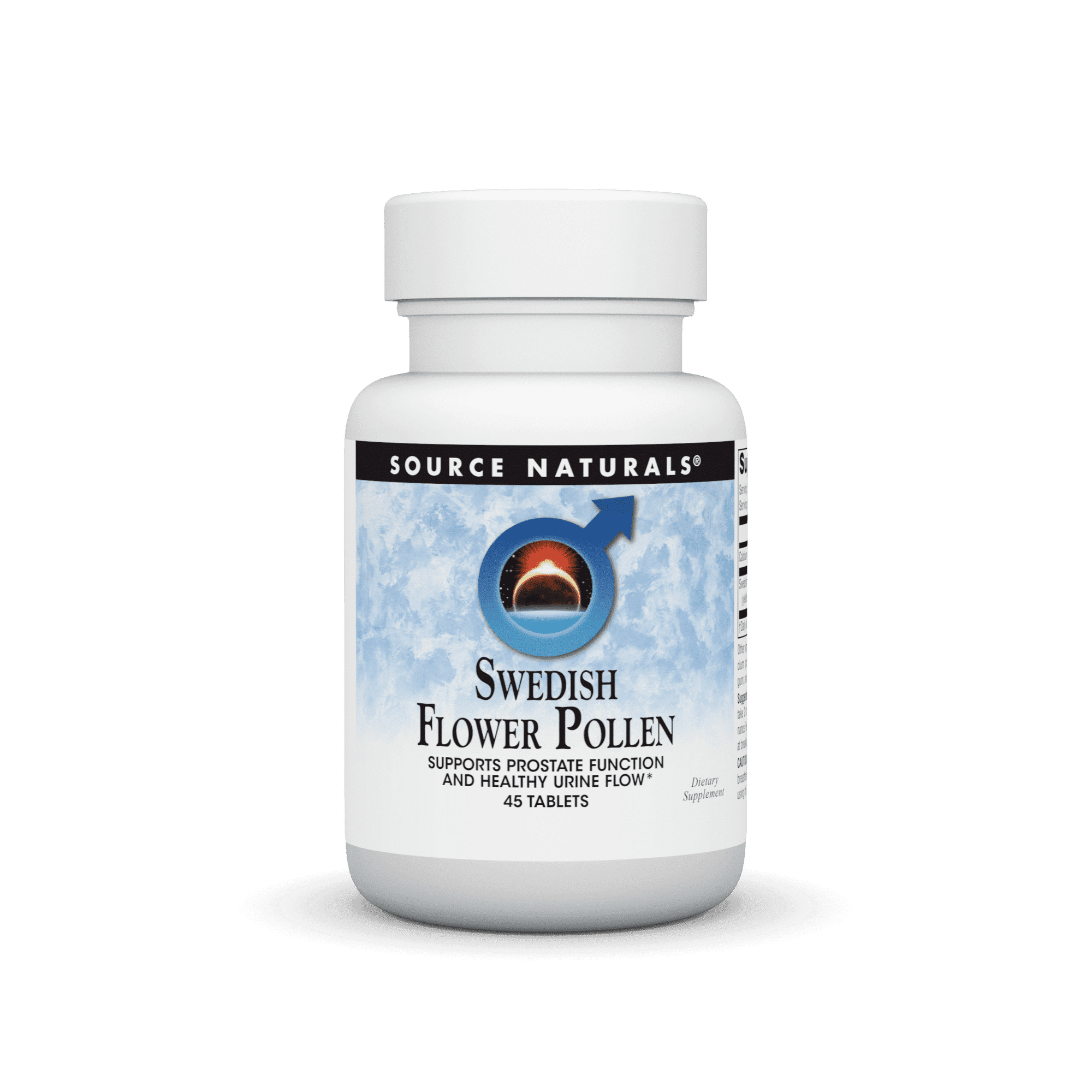Source Naturals Swedish Flower Pollen Extract Supplement, Supports Prostate Function and Healthy Urine Flow* - 45 Tablets