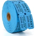 thumbnail image 1 of Double Stub Raffle Tickets 1000 Per Roll 50/50 Event Carnival Tickets (Blue), 1 of 6