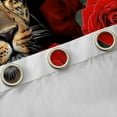 thumbnail image 4 of Feelyou 3D Leopard Animal Blackout Curtains Set of 2 (52x84 Each), Romantic Red Rose Window Curtains, Wildlife Cheetah Animal Curtains and Drapes, Blackout Curtains Home Decor, 4 of 6