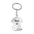 thumbnail image 4 of Personalized Custom Stainless Steel Keychain, Football Jersey Shape Custom Name Or Number Keychain ,Personalized Football Number Keychain, 4 of 5