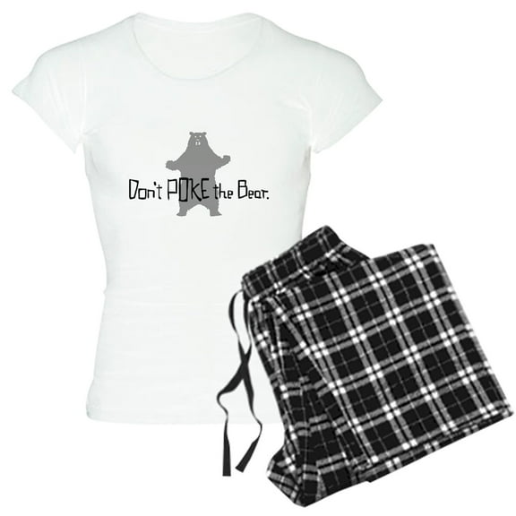 CafePress - Don't Poke The Bear Women's Light Pajamas - Women's Short Sleeve Print T-Shirt and Pants Light Cotton Pajama Set