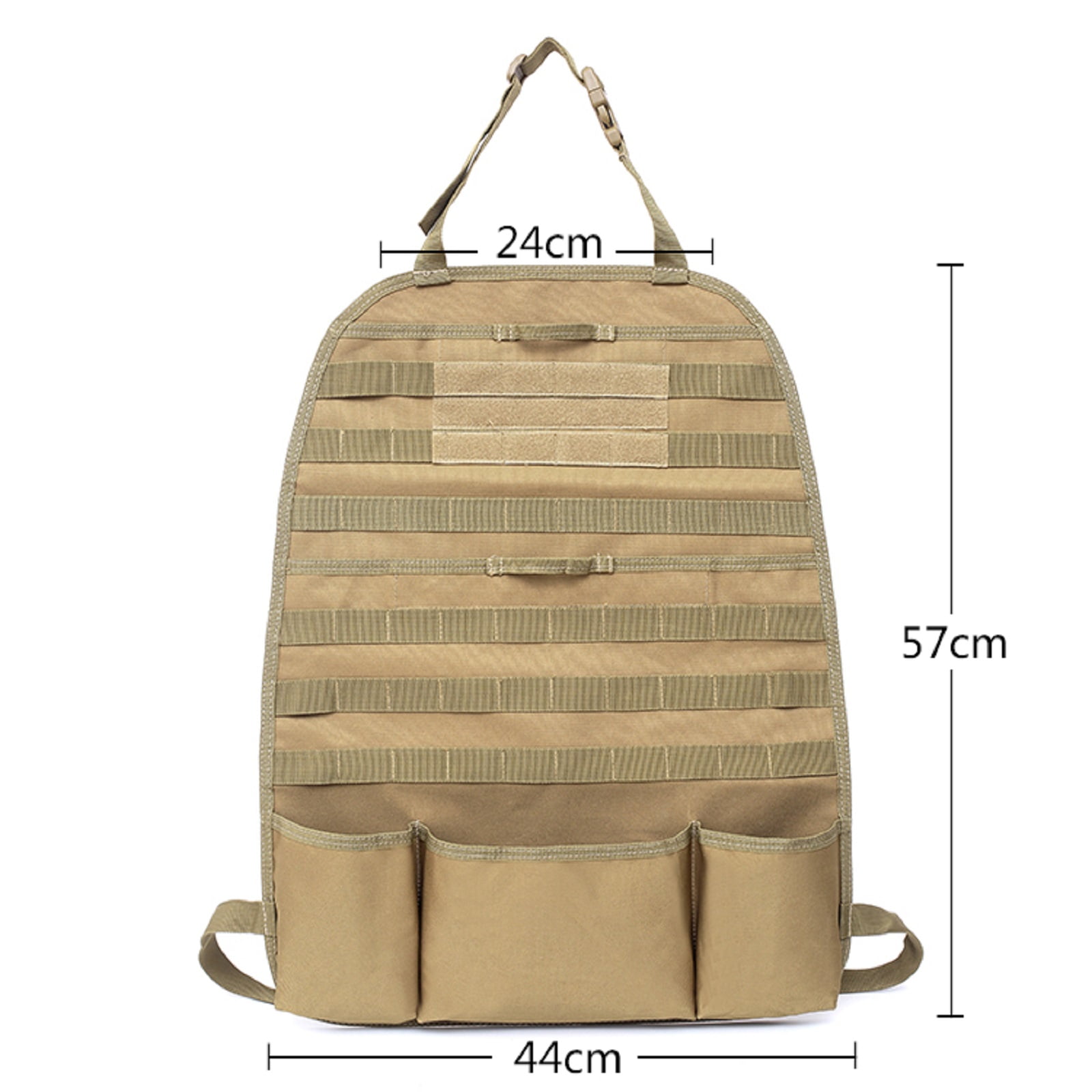 AUTOXBERT 2Pcs Car Seat Back Organizer Panel MOLLE Vehicle Storage Protector Bag Cover