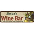 thumbnail image 1 of Monica's Wine Bar Sign Home Decor Metal Gift 6x18 Sign 106180052132, 1 of 1