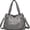 Gray, variant on Sunyuer Vintage Large Capacity Shoulder Crossbody Tote Bags for Women PU Leather Hobo Satchel Y2K Purses Commute Travel Bags