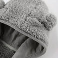 thumbnail image 6 of Tao Tao Newborn Infant Baby Boys Girls Cartoon Fleece Hooded Jacket Coat with Ears Warm Todder Kids Outwear Coat Zipper Up Gray 3 Months, 6 of 7