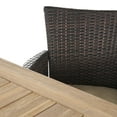 thumbnail image 4 of Noble House 6-Piece Wicker Outdoor Patio Dining Set with Cushions, Multibrown/Beige, 4 of 5