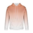 thumbnail image 3 of Men's Gradient Hoodie Pullover Long Sleeve Hooded Collar Drawstring Casual Sweatshirt Comfy Loose Fit Top, 3 of 5