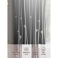 thumbnail image 6 of Black Flower Sheer Curtains 72 Inch Length 2 Panels Set, Geometric Stripes Gradient Simple Branch Voile Window Treatment Rod Pocket Curtains Sheers Drapes for Bedroom/Living Room/Kitchen 52"x72"x2, 6 of 7