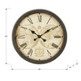 thumbnail image 4 of Monarch Specialties I 9048 - Clocks, 20" Round, Wall Clock, Antique Brown, Transitional, 4 of 4