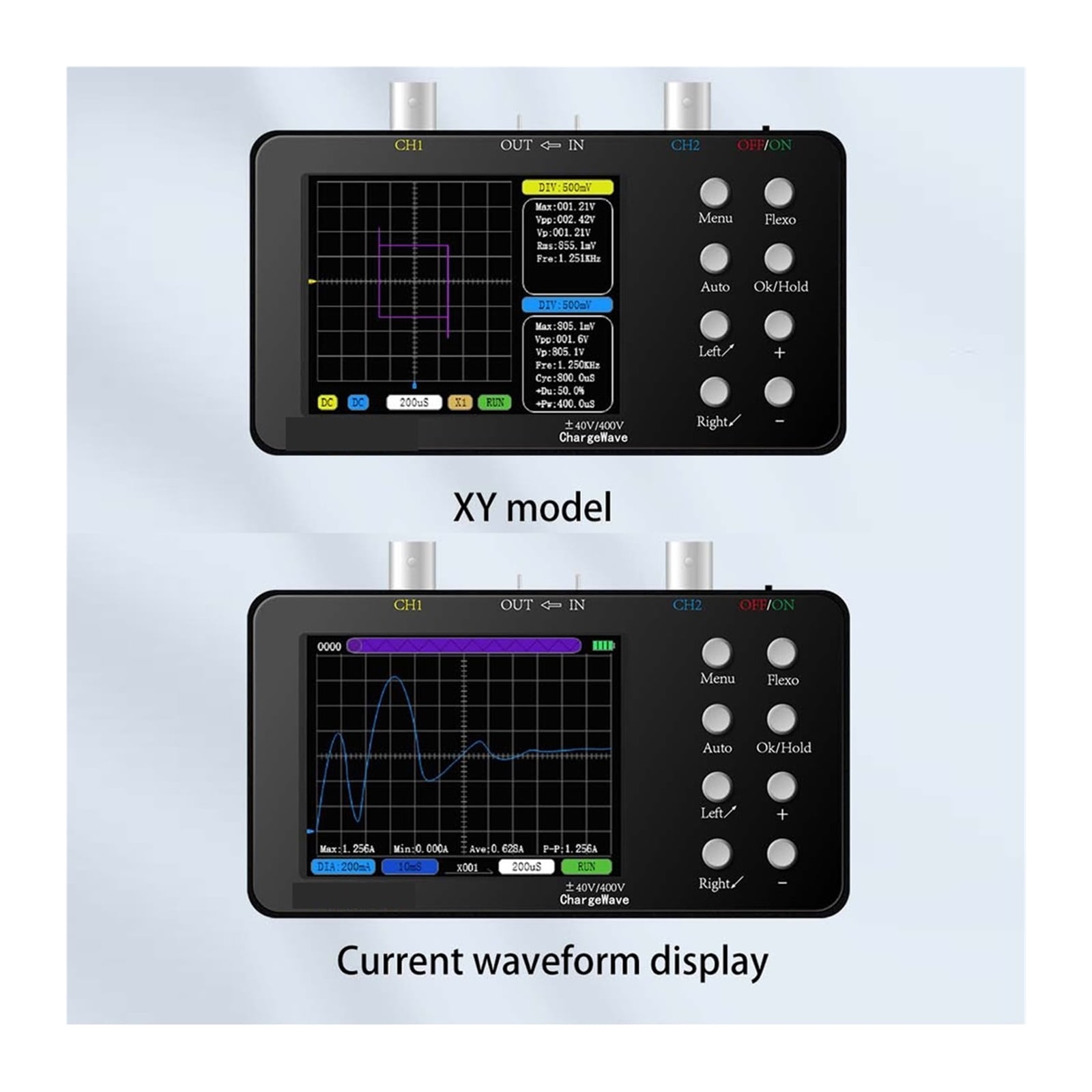 Compact Digital Oscilloscope 50M Sampling Rate 10M Analogue Bandwidth Current Oscilloscope Cellphone Repairs ,Professional Designed