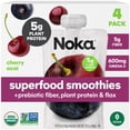 thumbnail image 3 of (3 pack) Noka Organic Superfood Smoothie Pouches, Plant Protein, Cherry Acai, 4.22oz, 4 Pack, 3 of 10