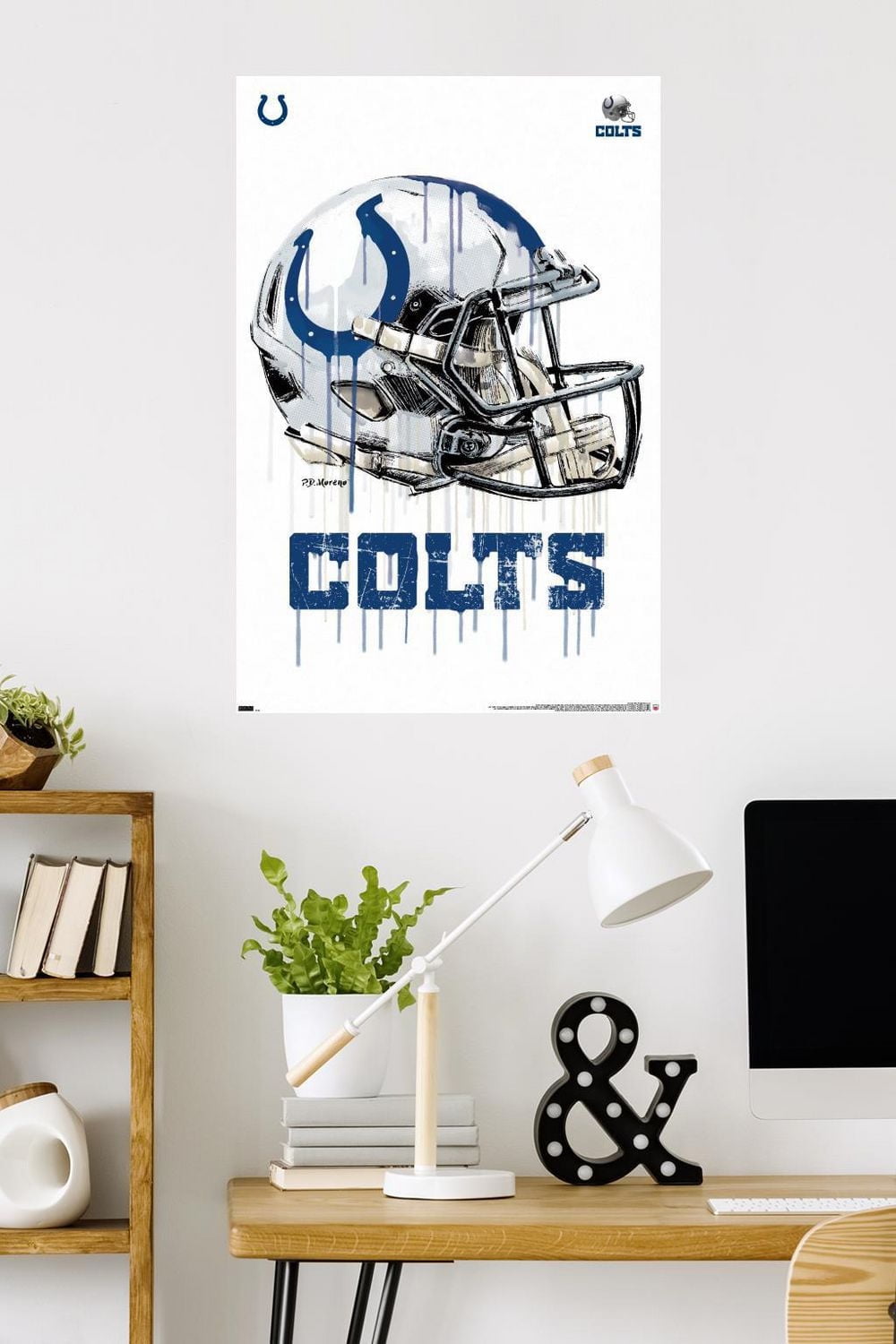 NFL Indianapolis Colts - Drip Helmet 20 Wall Poster, 22.375" x 34"