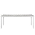 thumbnail image 3 of Ergode Maine 80" Outdoor Patio Dining Table - White Light Gray, 3 of 3