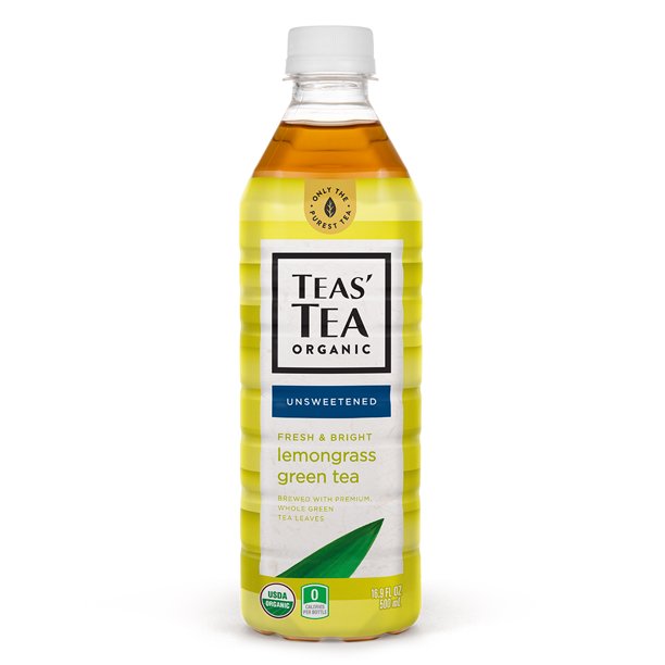 Teas' Tea Unsweetened Lemongrass Green Tea, 16.9 Ounce (Pack of 12