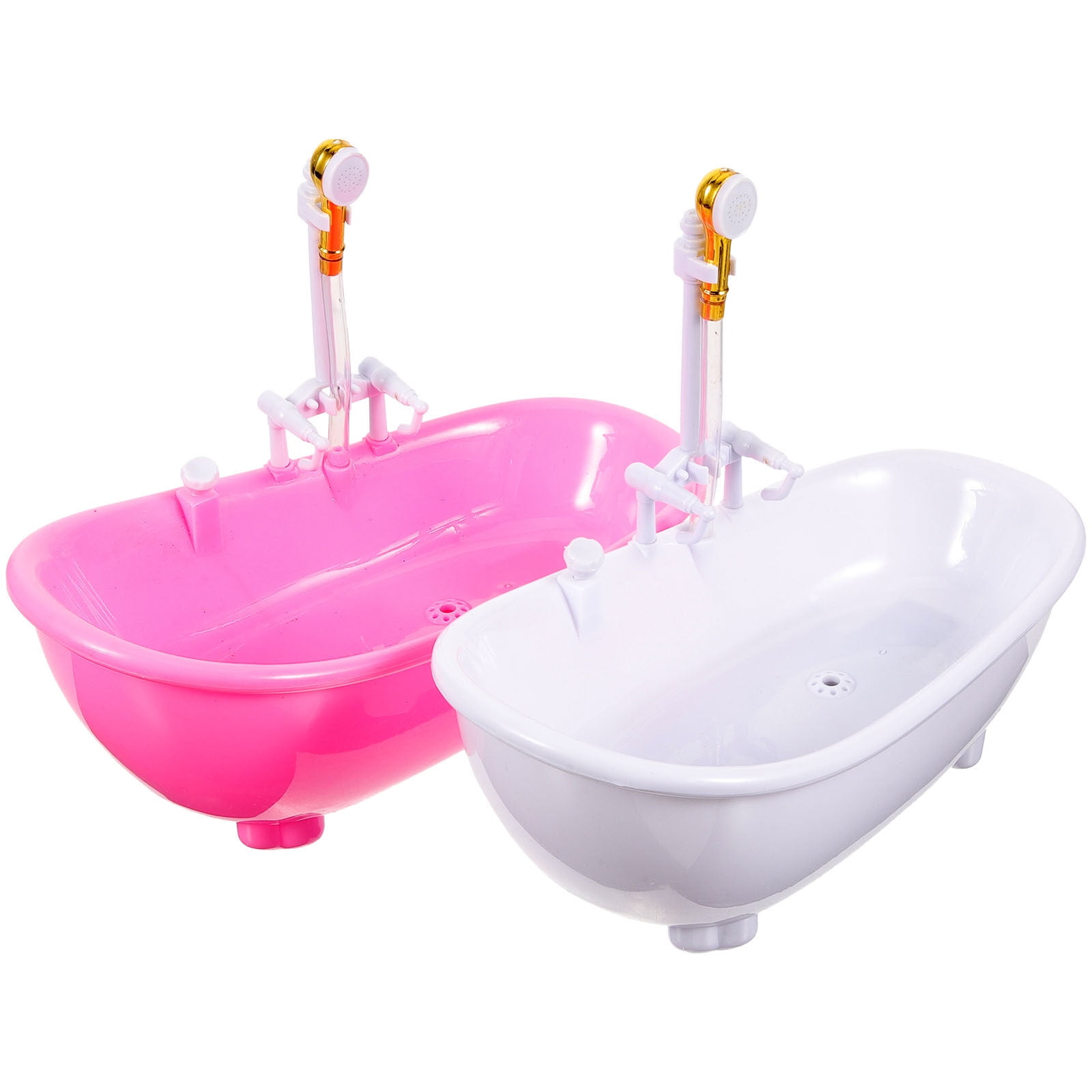 2pcs Bath Tub Toys Mini House Spray Toys Miniature Bath Spray Toys Doll
