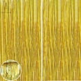 thumbnail image 2 of Gustave Gold Metallic Tinsel Foil Fringe Curtains, 33ft x 82ft (2 Panels), 2 of 6