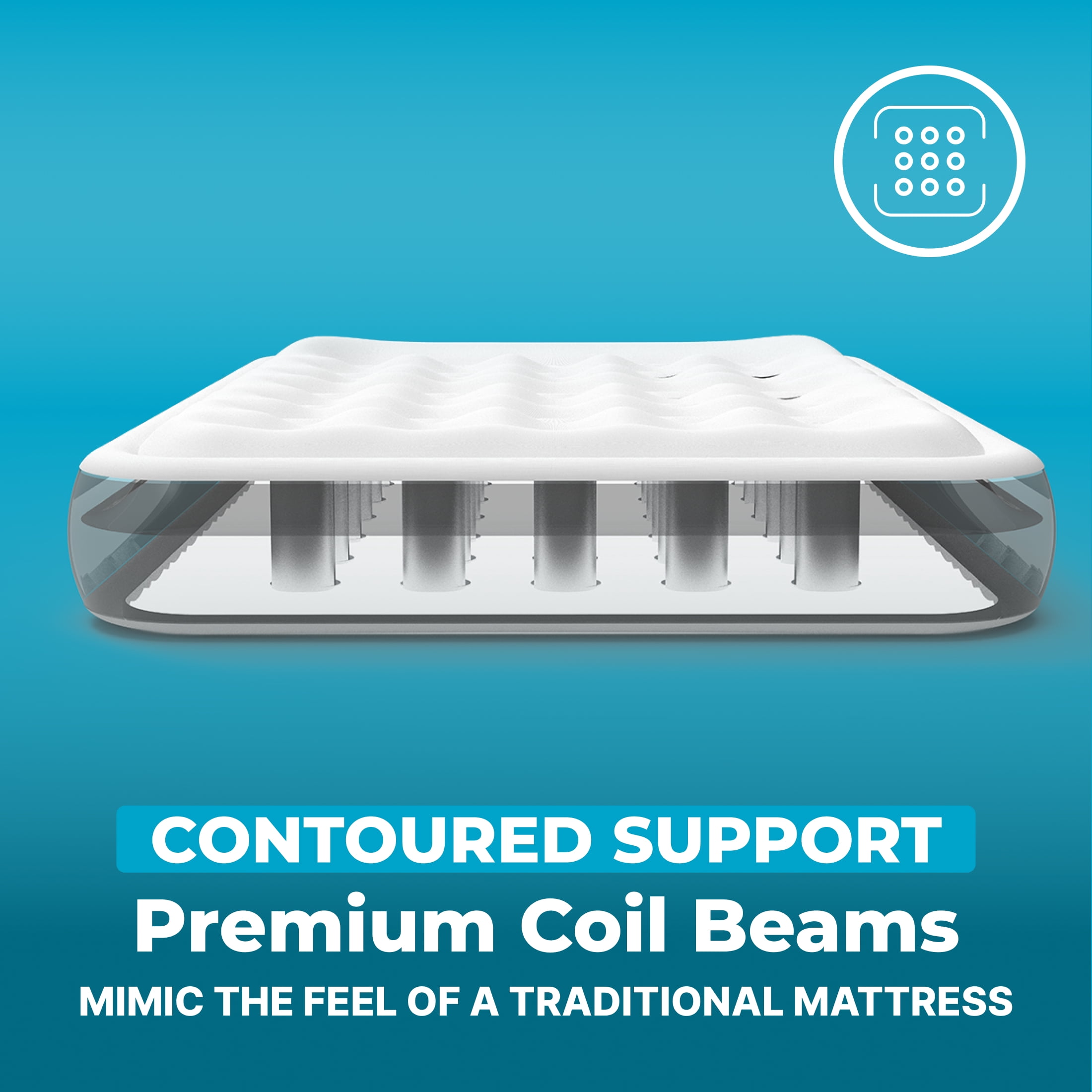 Comfort Quest Bestway 18" Queen Air Mattress with Built-in Pump
