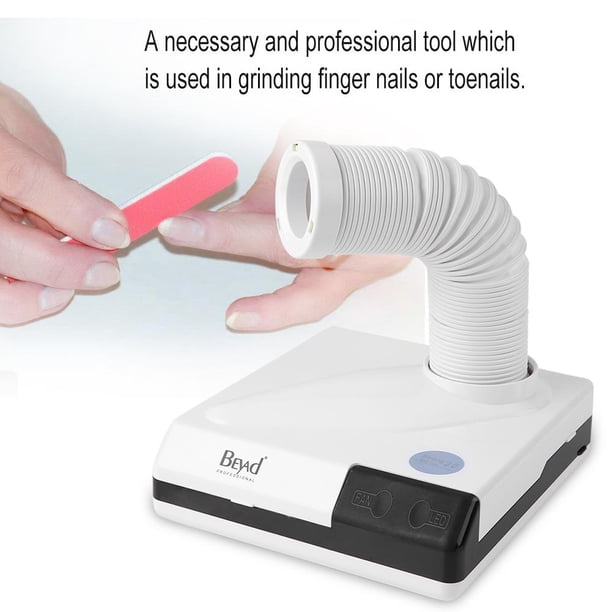 Aspiradora profesional para polvo de clavos Ecomeon 60 W colector de uñas Color blanco