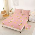 thumbnail image 2 of Manfei Yellow Bowtie Duck Full Size Sheets 4-Piece for Boys Girls,Cartoon Bowknot Animal Bed Sheets for Kids Teens,Super Cozy Room Decor, 2 of 5
