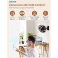 thumbnail image 2 of Lokivas 16in Wall Mount Fan with Remote Control, Small Reversible Fan with Plug in Cord, 6 Speed, Adjustable Tilt, for Garage, Gym, Brown, 2 of 7