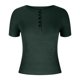 thumbnail image 5 of Karight Women's Summer Tops Short Sleeve Shirts Ribbed Knit Henley Button Up T Shirts Slim Fit Casual Basic Tee, 5 of 6