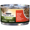 Purina Pro Plan Natural Gravy Wet Cat Food, TRUE NATURE Natural Beef & Liver Entree - 3 oz. Pull-Top Can