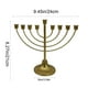 thumbnail image 4 of Candelabro de Hanukkah de hierro dorado, superficie de arena de nueve cabezas, 4 of 6