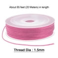 thumbnail image 2 of Twisted Nylon Twine Thread Beading Cord 1.5mm 20M/65 Feet Extra Strong Braided Nylon String, Pink Pearl, 2 of 6