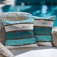 thumbnail image 4 of Throw Pillow Covers 20x20 Inch Set of 2 Turquoise Wood Grain Decorative Pillow Covers Rustic Retro Wooden Cushion Cover Pillowcase for Sofa Couch Bed Home Decor, 4 of 9