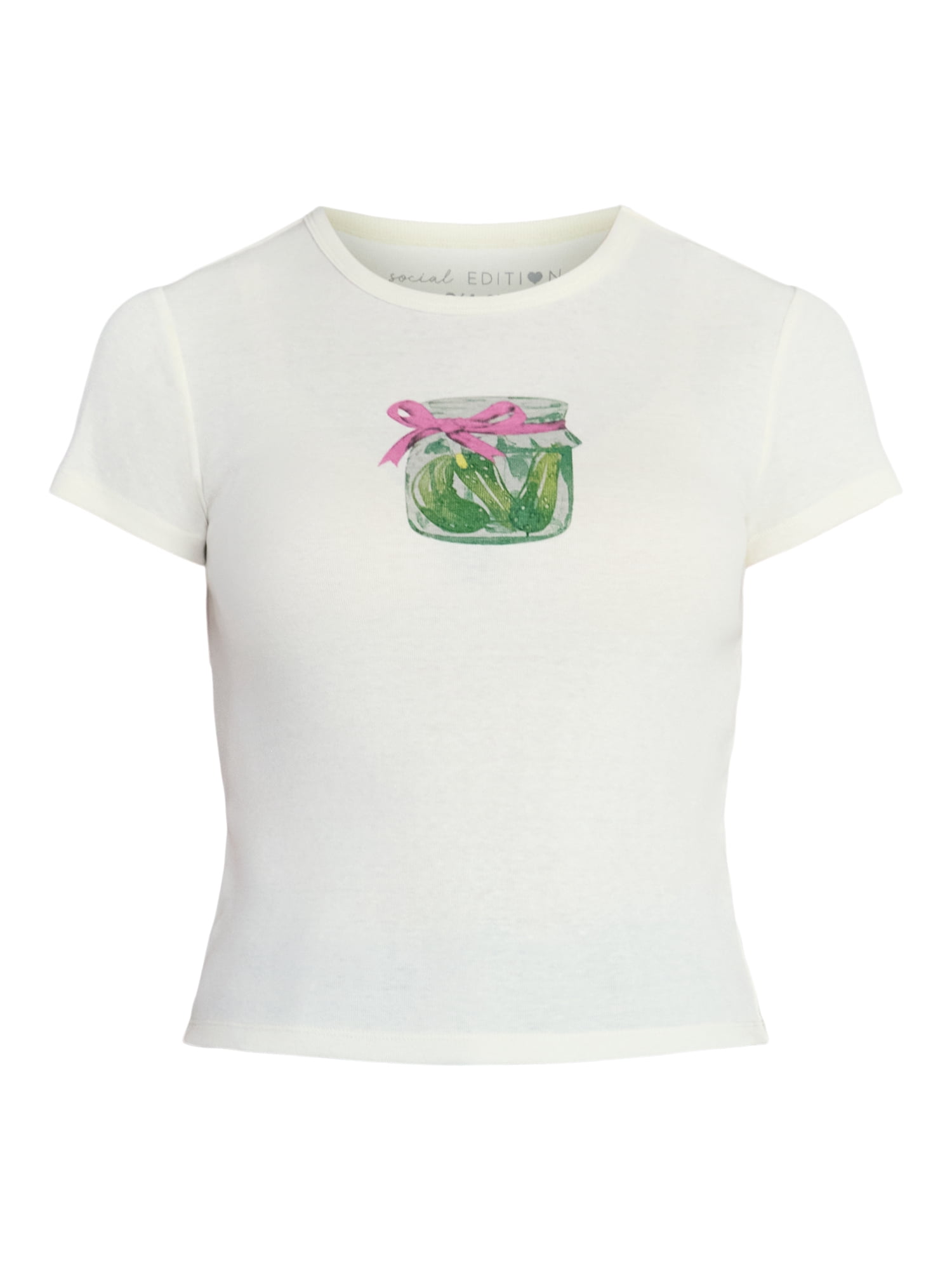 Women’s Pickle Jar Graphic Tee with Short Sleeves, Sizes XXS-XXL