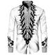 thumbnail image 3 of Camisas con cuello vuelto y botones con estampado dashiki africano para hombre, blusas casuales de manga larga, ropa de calle de estilo étnico, camisa, 3 of 5