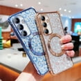 thumbnail image 4 of for Samsung Galaxy S23 FE 5G Case Magnetic Compatible with MagSafe Cute Leopard Bling Glitter Women Phone Case Luxury Plating Clear Camera Cover Shockproof Soft Bumper for S23 FE 6.4 " (Sierra Blue), 4 of 11